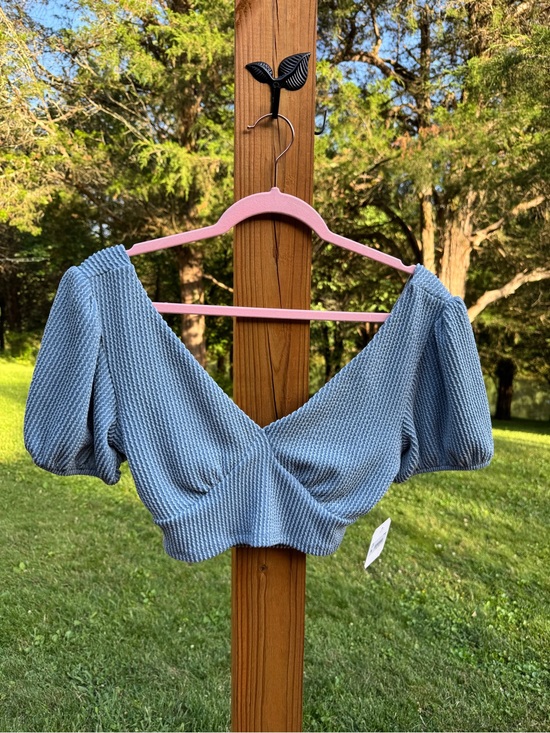 Altar'd State Tops - Altar'd State Puff Sleeve Crop Top